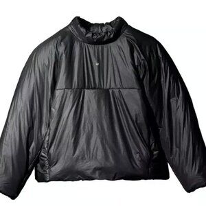 Yeezy Gap 13 Mock Neck Pullover Black Logo Long Sleeve Puffer